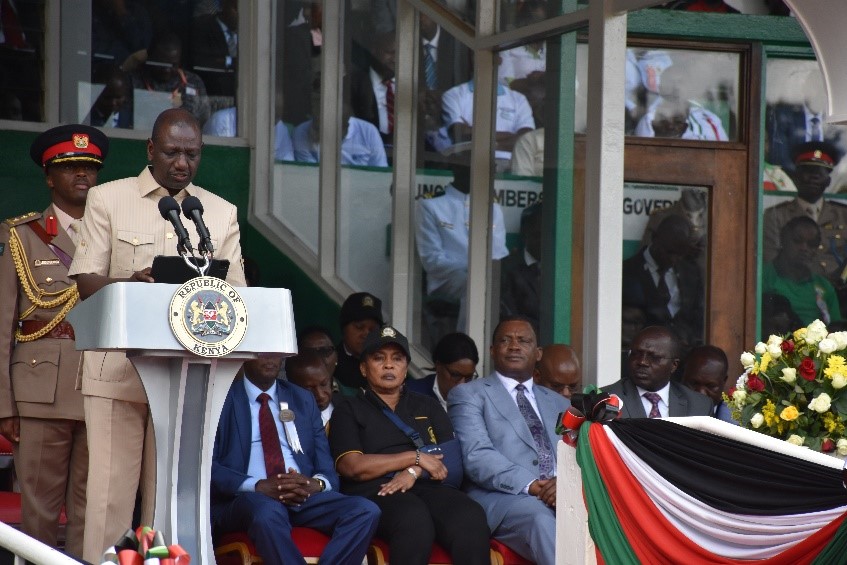 President Ruto at the Nairobi International Trade Fair in 2023